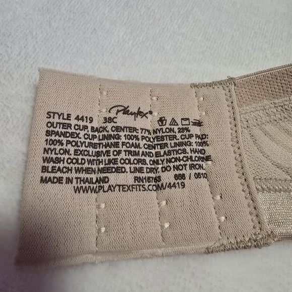 Playtex Cream Floral Lace Bra - Picture 3 of 8